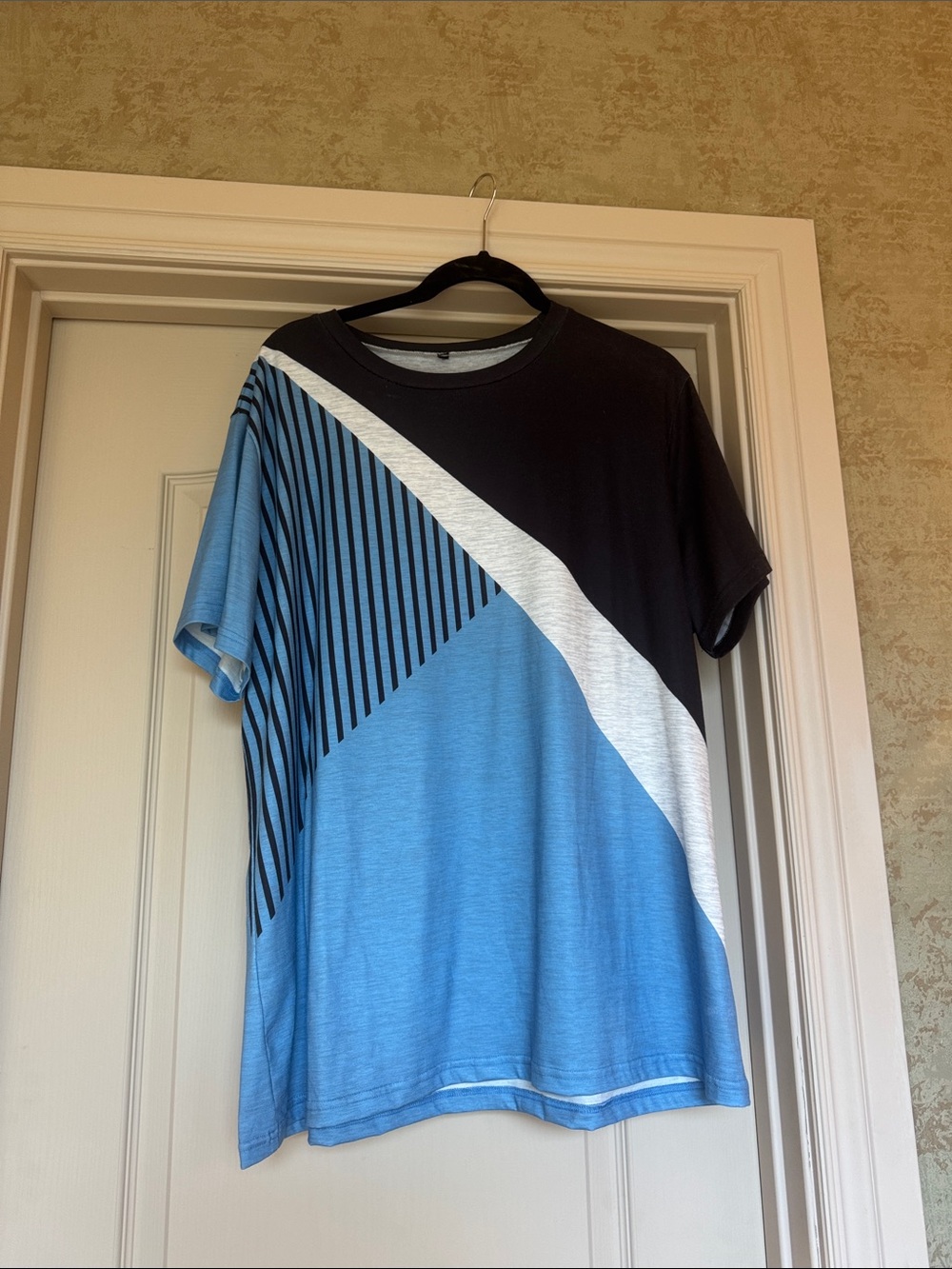 Source Unknown Short Sleeve Colorblock Tee - Blue/Black/White